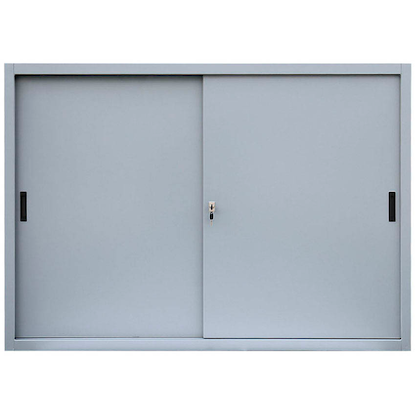 Artikelbild 2 für LÜLLMANN Schiebetürenschrank, 550150 lichtgrau 2 Fachböden 160,0 x 45,0 x 109,0 cm, Artikelnummer 183154