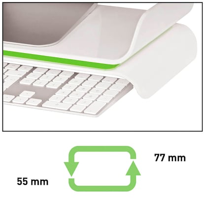 Artikelbild 6 für LEITZ Monitorständer Ergo WOW weiß, grün, Artikelnummer 280954