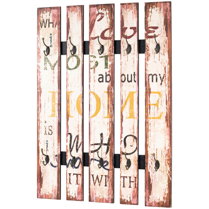 Artikelbild 2 für HAKU Möbel Wandgarderobe 89719 Motiv Holz 10 Haken 70,0 x 100,0 cm, Artikelnummer 553202