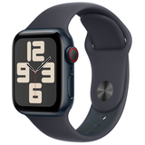 Artikelbild 1 für Apple Watch SE 40 mm Aluminium (GPS+Cellular) Sportarmband M/L mitternacht, Artikelnummer 452759