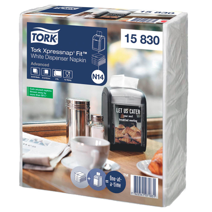 Artikelbild 2 für TORK Servietten Xpressnap Fit® weiß 2-lagig 16,5 x 21,3 cm, 720 St., Artikelnummer 476434