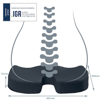 Artikelbild 3 für LEITZ Sitzkissen Ergo Cosy grau 45,5 x 35,5 cm, Artikelnummer 793972