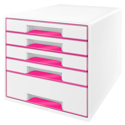 Artikelbild 17 für AKTION: LEITZ Schubladenbox WOW Cube perlweiß/pink 52142023, DIN A4 mit 5 Schubladen mit Prämie nach Registrierung, Artikelnummer 418645