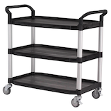 Artikelbild 1 für Etagenwagen schwarz 110,0 x 52,0 x 102,0 cm, Artikelnummer 180424