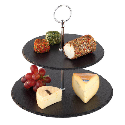 Artikelbild 2 für APS Etagere schwarz, silber 24,0 cm, Artikelnummer 193658