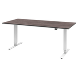 Artikelbild 1 für röhr Imperia elektrisch höhenverstellbarer Schreibtisch quarzit rechteckig, T-Fuß-Gestell weiß 160,0 x 80,0 cm, Artikelnummer 496044