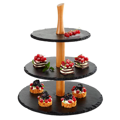 Artikelbild 2 für APS Etagere braun, schwarz 34,0 cm, Artikelnummer 193777