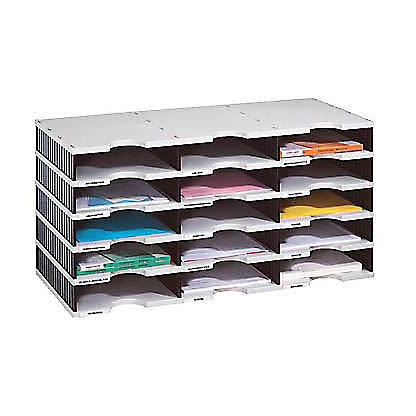 Artikelbild für styro Sortierstation Styrodoc grau/schwarz mit 15 Fächer, Artikelnummer 435776