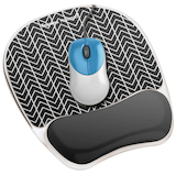 Artikelbild 1 für Fellowes Mousepad mit Handgelenkauflage Photo Gel Zick-Zack schwarz, weiß, Artikelnummer 780167