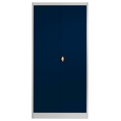 Artikelbild 3 für mauser Stahlschrank entero BF6 - 7035/5003 lichtgrau, saphirblau 95,0 x 60,0 x 195,0 cm, aufgebaut, Artikelnummer 258595