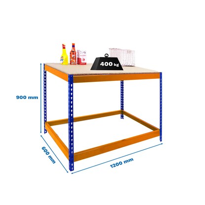 Artikelbild 2 für Simonrack Werkbank SIMONWORK BASIC 1 orange, blau 120,0 x 60,0 x 90,0 cm, Artikelnummer 980728