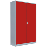Artikelbild 1 für LÜLLMANN Stahlschrank 530384 feuerrot, lichtgrau 120,0 x 60,0 x 195,0 cm, aufgebaut, Artikelnummer 182968