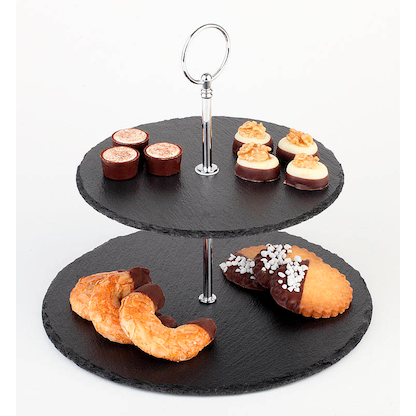 Artikelbild 3 für APS Etagere schwarz, silber 24,0 cm, Artikelnummer 193658