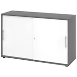 Artikelbild 1 für HAMMERBACHER Schiebetürenschrank, V1752S/G/W/RE grafit, weiß 1 Fachboden 120,0 x 40,0 x 74,8 cm, Artikelnummer 377006