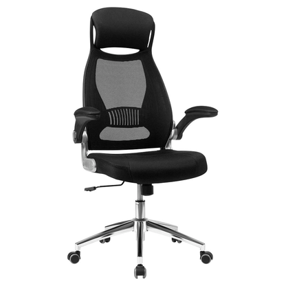 Artikelbild 7 für SONGMICS Bürostuhl, OBN86BK Stoff schwarz, Gestell silber, Artikelnummer 262747