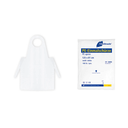 Artikelbild 3 für Meditrade® unisex Überwurfschürze weiß Einheitsgröße 100 St., Artikelnummer 563839