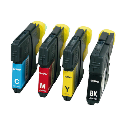 Artikelbild 3 für brother LC-1100BK/C/M/Y schwarz, cyan, magenta, gelb Druckerpatrone, 4er-Set, Artikelnummer 377184