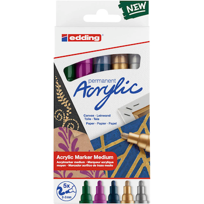 Artikelbild 3 für edding 5100 festlich Acrylstift farbsortiert 2,0 - 3,0 mm, 1 Set, Artikelnummer 496765