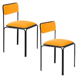 Artikelbild 1 für 2 meet powered by PAPERFLOW Besucherstühle BISTRO CHBISX2SC.20 safran Kunstleder, Artikelnummer 231888