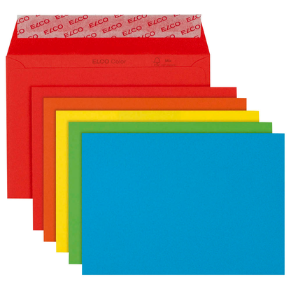 Artikelbild für ELCO Briefumschläge DIN C6 ohne Fenster farbsortiert haftklebend 20 St., Artikelnummer 334211