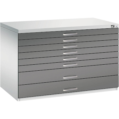 Artikelbild 4 für CP 7100 Planschrank lichtgrau, stahlgrau 8 Schubladen 110,0 x 76,5 x 76,0 cm, Artikelnummer 682652