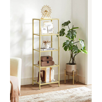 Artikelbild 3 für VASAGLE Bücherregal gold 40,0 x 30,0 x 124,5 cm, Artikelnummer 262507