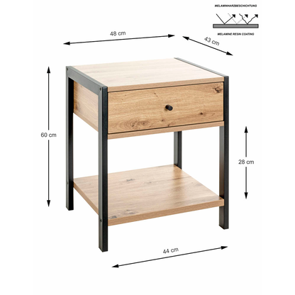 Artikelbild 2 für HAKU Möbel Konsole Nachttisch eiche 48,0 x 43,0 x 60,0 km, Artikelnummer 340089