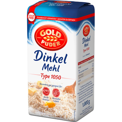 Artikelbild für GOLDPUDER Dinkelmehl Type 1050 1,0 kg, Artikelnummer 647576