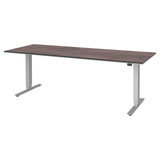 Artikelbild 1 für röhr Imperia elektrisch höhenverstellbarer Schreibtisch quarzit rechteckig, T-Fuß-Gestell silber 200,0 x 80,0 cm, Artikelnummer 496081