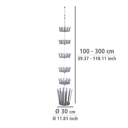Artikelbild 5 für WENKO Teleskop-Schuhregal Achilles weiß, grau 30,0 x 30,0 x 100,0 - 300,0 cm, Artikelnummer 529143