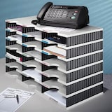 Artikelbild 1 für styro Sortierstation Styrodoc grau/schwarz mit 18 Fächer, Artikelnummer 435784