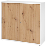 Artikelbild 1 für HAMMERBACHER Schiebetürenschrank, V1753S/W/R/RE asteiche, weiß 2 Fachböden 120,0 x 40,0 x 110,0 cm, Artikelnummer 377038