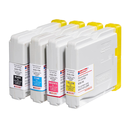 Artikelbild 3 für edding EDD-709 schwarz, cyan, magenta, gelb Druckerpatronen kompatibel zu brother LC-970BK/C/M/Y, 4er-Set, Artikelnummer 416028