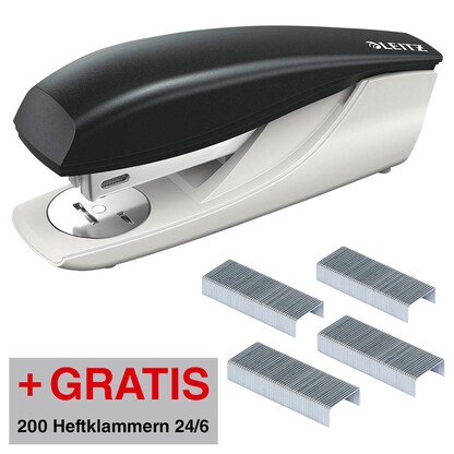 Artikelbild für AKTION: LEITZ Heftgerät 5500 schwarz + GRATIS 200 Heftklammern 24/6 mit Prämie nach Registrierung, Artikelnummer 367987