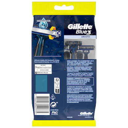 Artikelbild 2 für Gillette Blue3 Smooth Einwegrasierer 12 St., Artikelnummer 653479