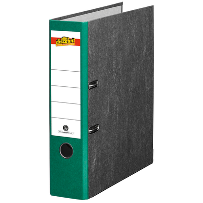 Artikelbild für office discount Ordner grün marmoriert Karton 8,0 cm DIN A4, Artikelnummer 501429