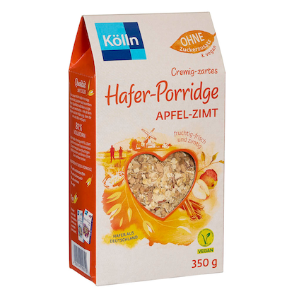 Artikelbild für Kölln Porridge Apfel-Zimt 350,0 g, Artikelnummer 296219