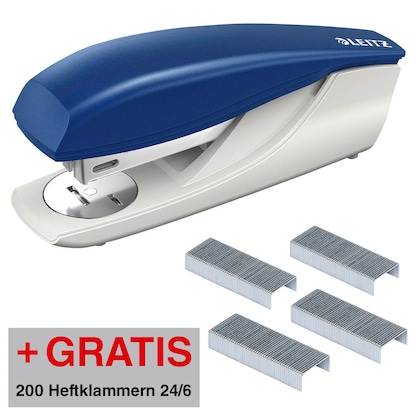 Artikelbild für AKTION: LEITZ Heftgerät 5500 blau + GRATIS 200 Heftklammern 24/6 mit Prämie nach Registrierung, Artikelnummer 368001