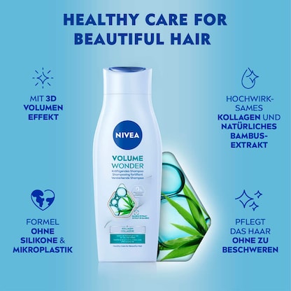 Artikelbild 3 für NIVEA VOLUME WONDER Shampoo 400,0 ml, Artikelnummer 578108