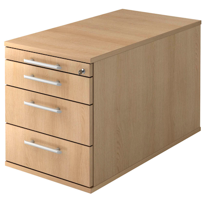 Artikelbild für HAMMERBACHER Solid TC30 Rollcontainer eiche 4 Auszüge 42,8 x 80,0 x 51,2 cm, Artikelnummer 593470