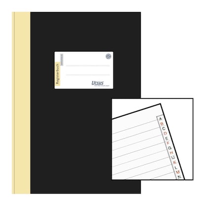 Artikelbild 8 für Ursus Geschäftsbuch DIN A4 liniert, schwarz/gelb Hardcover 192 Seiten, Artikelnummer 832709