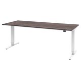 Artikelbild 1 für röhr Imperia elektrisch höhenverstellbarer Schreibtisch quarzit rechteckig, T-Fuß-Gestell weiß 180,0 x 80,0 cm, Artikelnummer 496127