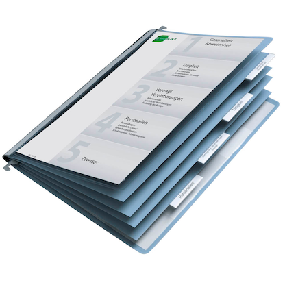 Artikelbild 1 für DURABLE Personalhefter Kunststoff blau 5 x kaufmännische Heftung, Artikelnummer 334318