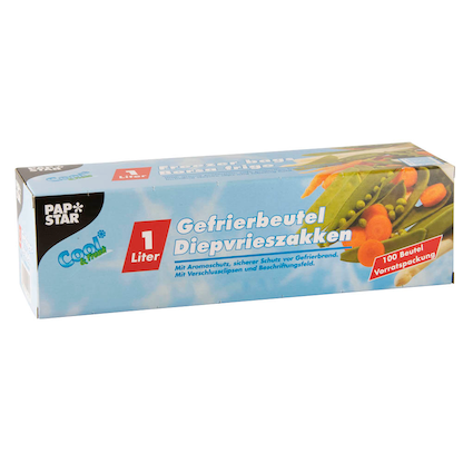 Artikelbild für 100 STARPAK Gefrierbeutel 1,0 l, Artikelnummer 408563