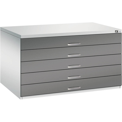 Artikelbild 4 für CP 7200 Planschrank lichtgrau, stahlgrau 5 Schubladen 135,0 x 96,0 x 76,0 cm, Artikelnummer 682810