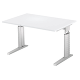 Artikelbild 1 für HAMMERBACHER US12 höhenverstellbarer Schreibtisch lichtgrau rechteckig, C-Fuß-Gestell silber 120,0 x 80,0 cm, Artikelnummer 865384