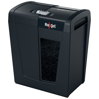 Artikelbild 10 für Rexel Secure X10 Aktenvernichter mit Partikelschnitt P-4, 4 x 40 mm, bis 10 Blatt, schwarz, Artikelnummer 437224