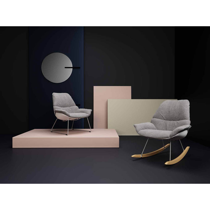 Artikelbild 2 für meet powered by PAPERFLOW Schaukelstuhl LAZY grau silber, buche Stoff, 1 St., Artikelnummer 638033