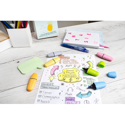 Artikelbild 2 für EBERHARD FABER Pastell Mini Textmarker farbsortiert, 6 St., Artikelnummer 106647