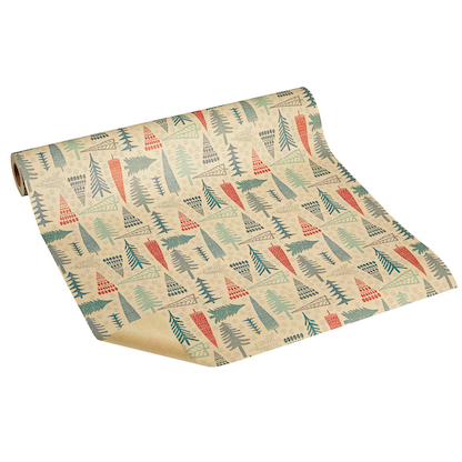 Artikelbild 2 für JUNG SCHÖNER VERPACKEN Geschenkpapier Oslo Tannenbäume mehrfarbig, 20,0 m, Artikelnummer 463461